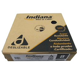Mostrar detalles de CABLE THW-LS/THHW-LS 8 AWG INDIANA "NEGRO" CAJA/ROLLO 100 MTS Imagen de CABLE THW-LS/THHW-LS 8 AWG INDIANA "NEGRO" CAJA/ROLLO 100 MTS