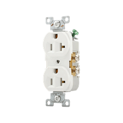 Mostrar detalles de Toma de corriente duplex 2P+T 20 A 127 V~ blanco grado comercial Imagen de Toma de corriente duplex 2P+T 20 A 127 V~ blanco grado comercial