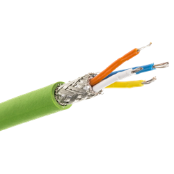 Imagen de CABLE PROFINET 4 HILOS CAL.22 AWG CAT5E BLINDADO MALLA TRENZADA PAR TRENZADO