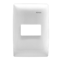 Mostrar detalles de PLACA 1 MODULO HORIZONTAL BLANCO 100-6201W, ROYER RESIDENCIAL Imagen de PLACA 1 MODULO HORIZONTAL BLANCO 100-6201W, ROYER RESIDENCIAL