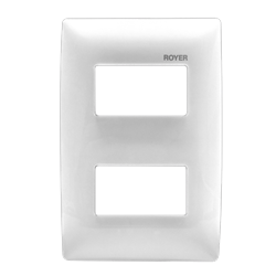 Mostrar detalles de PLACA 2 MODULOS DISTANCIADOS BLANCO 100-6202W, ROYER RESIDENCIAL Imagen de PLACA 2 MODULOS DISTANCIADOS BLANCO 100-6202W, ROYER RESIDENCIAL