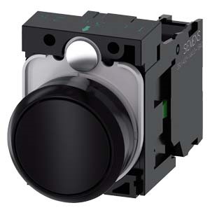 Imagen de BOTON PULSADOR NEGRO 22MM 1NA PLASTICO