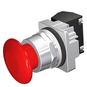 Imagen de BOTON HONGO ROJO 30MM 2 POSICIONES MANTENIDO 1NA-1NC NEMA 3R,4X,12