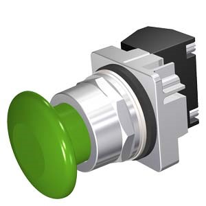 Imagen de BOTON HONGO VERDE 30MM 2 POSICIONES MANTENIDO 1NA-1NC NEMA 3R,4X,12