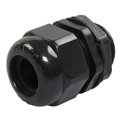 Imagen de CONECTOR GLANDULA NEGRO 1/2" (13 mm) CON CONTRATUERCA