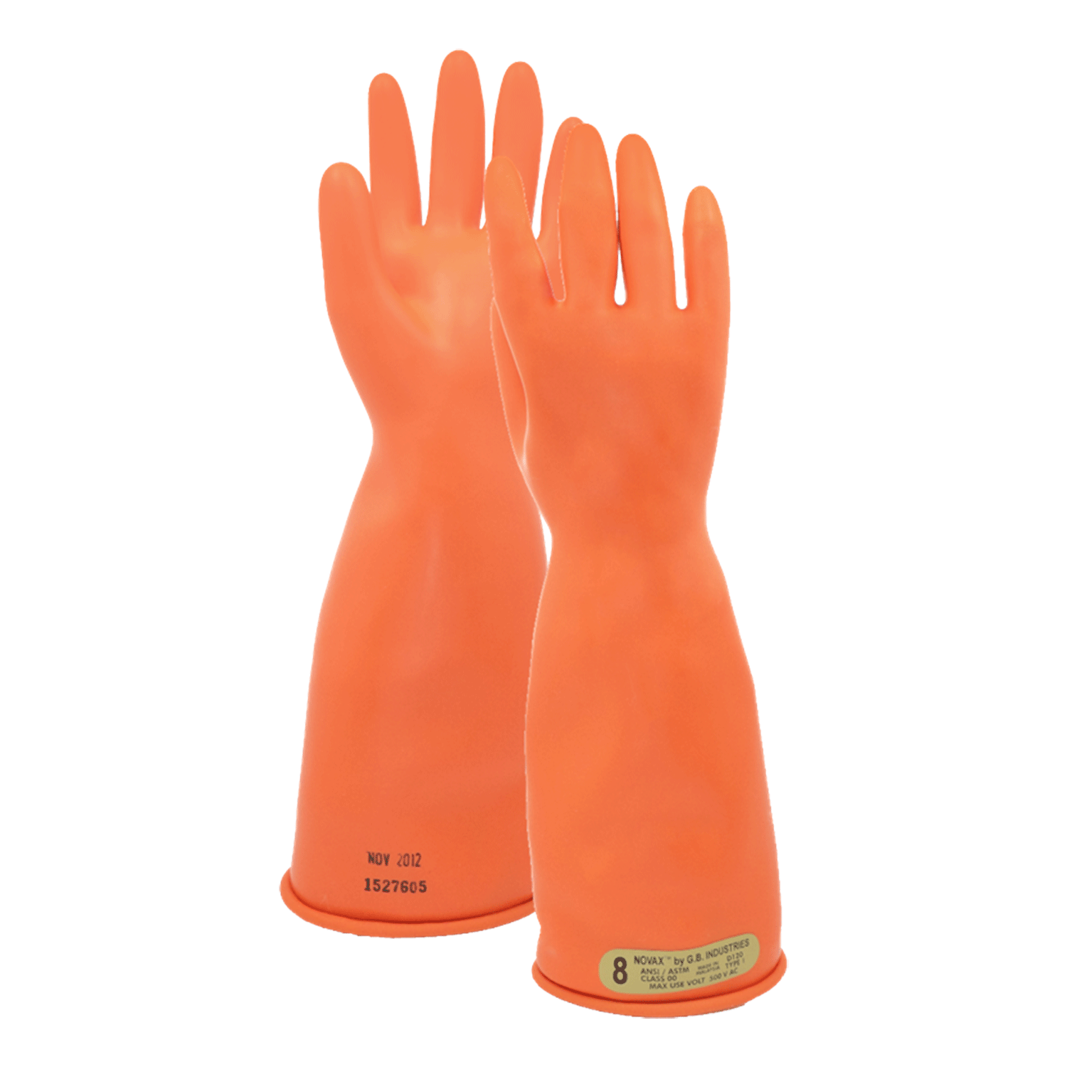 Imagen de GUANTES DIELECTRICOS CLASE 00 500V LARGO 14" TALLA 11 NOVAX