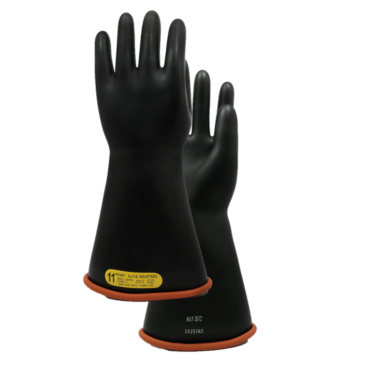 Imagen de GUANTES DIELECTRICOS CLASE 2 17.5KV LARGO 14" TALLA 11 NOVAX