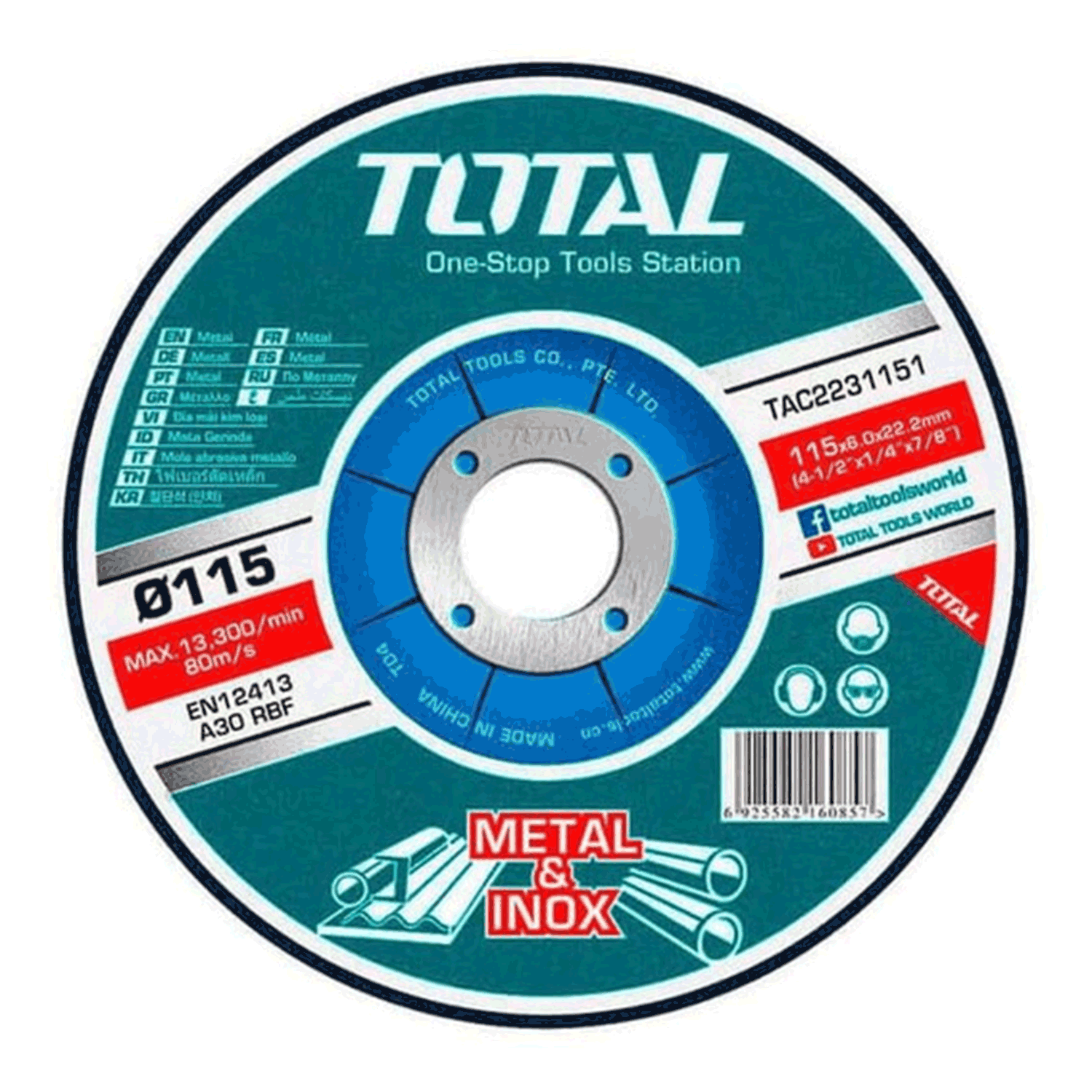 Imagen de DISCO DE CORTE METAL 4 1/2" TOTAL IUSA