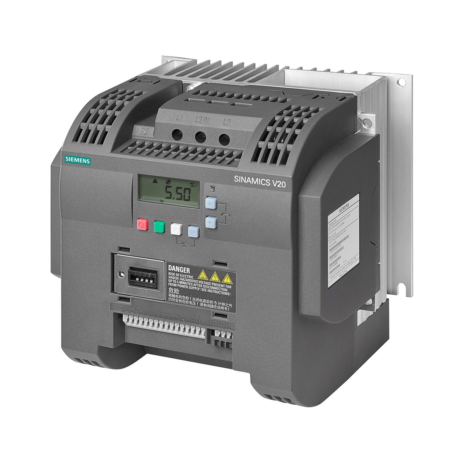 Imagen de VARIADOR SINAMICS V20 ENTRADA TRIFASICA 440V AC 5.5 KW 7.5 HP SIEMENS