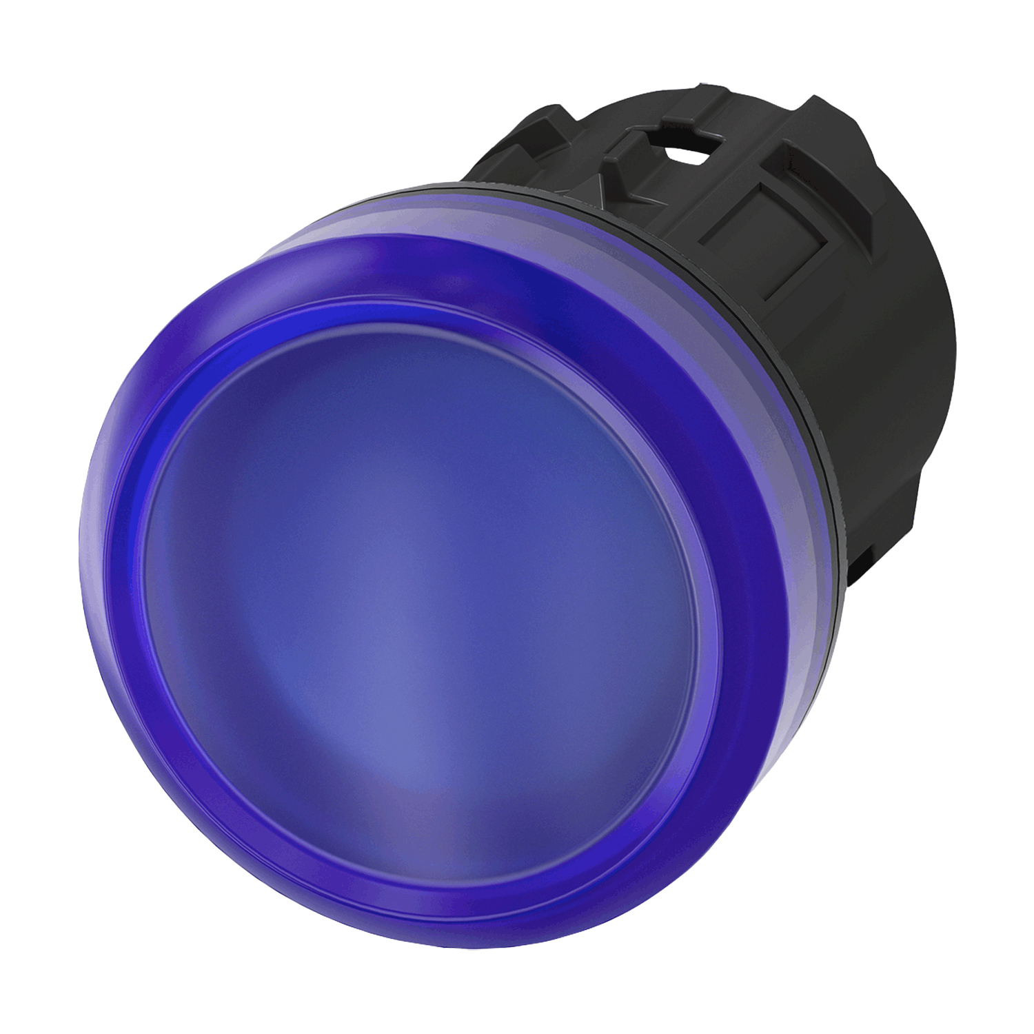 Imagen de LAMPARA DE SEÑALIZACION AZUL 22MM PLASTICO LENTE LISA