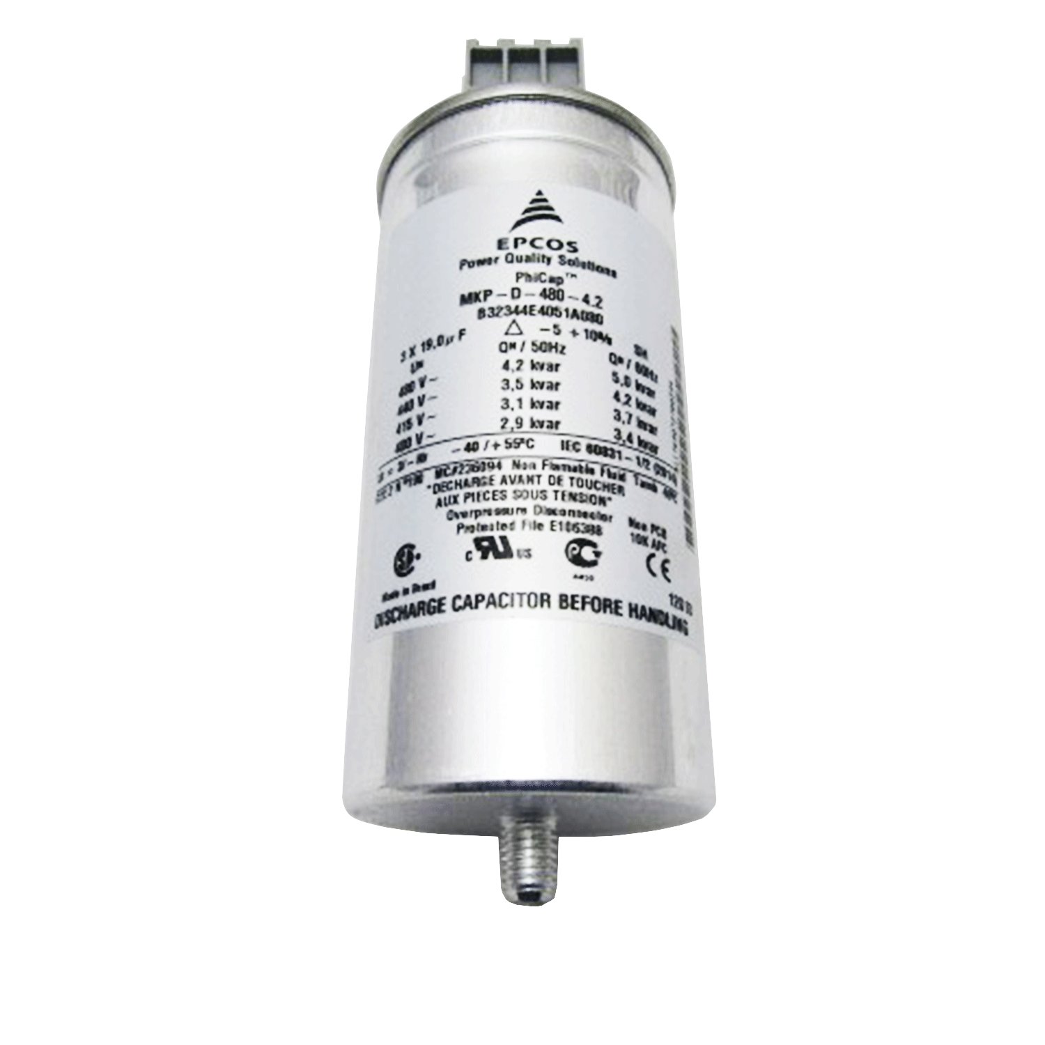Imagen de CAPACITOR TRIFASICO PHICAP 7.5 KVAR 480 V A7B93000751280
