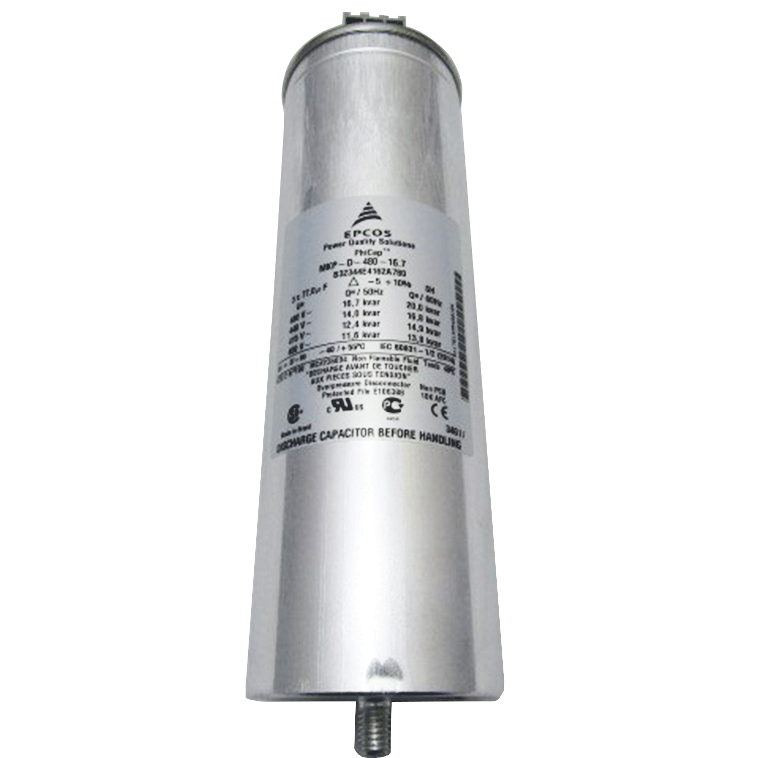 Imagen de CAPACITOR TRIFASICO PHICAP 20KVAR 480 V B32344E4162A780  A7B93000751230