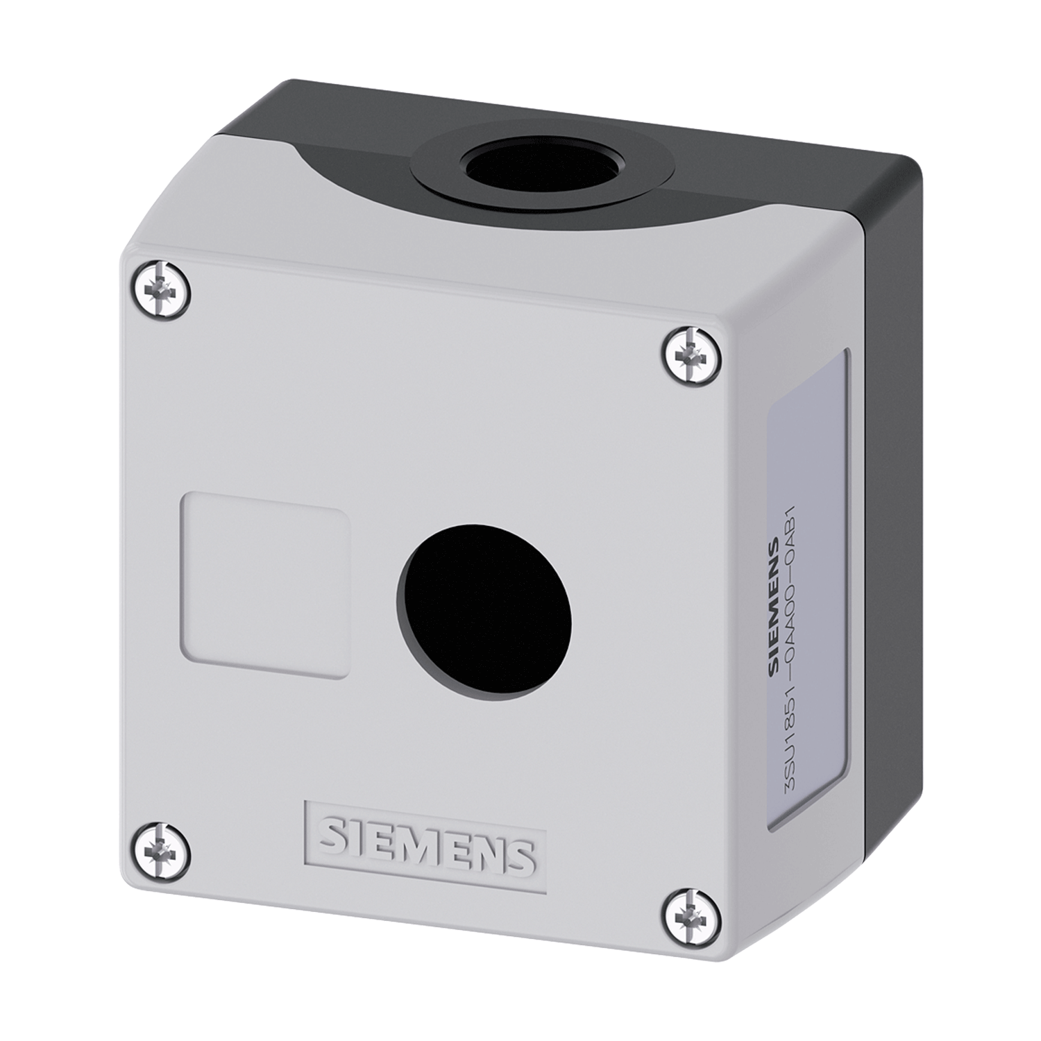 Imagen de CAJA BOTONERA DE MANDO 22MM DE METAL GRIS 1 PERFORACION