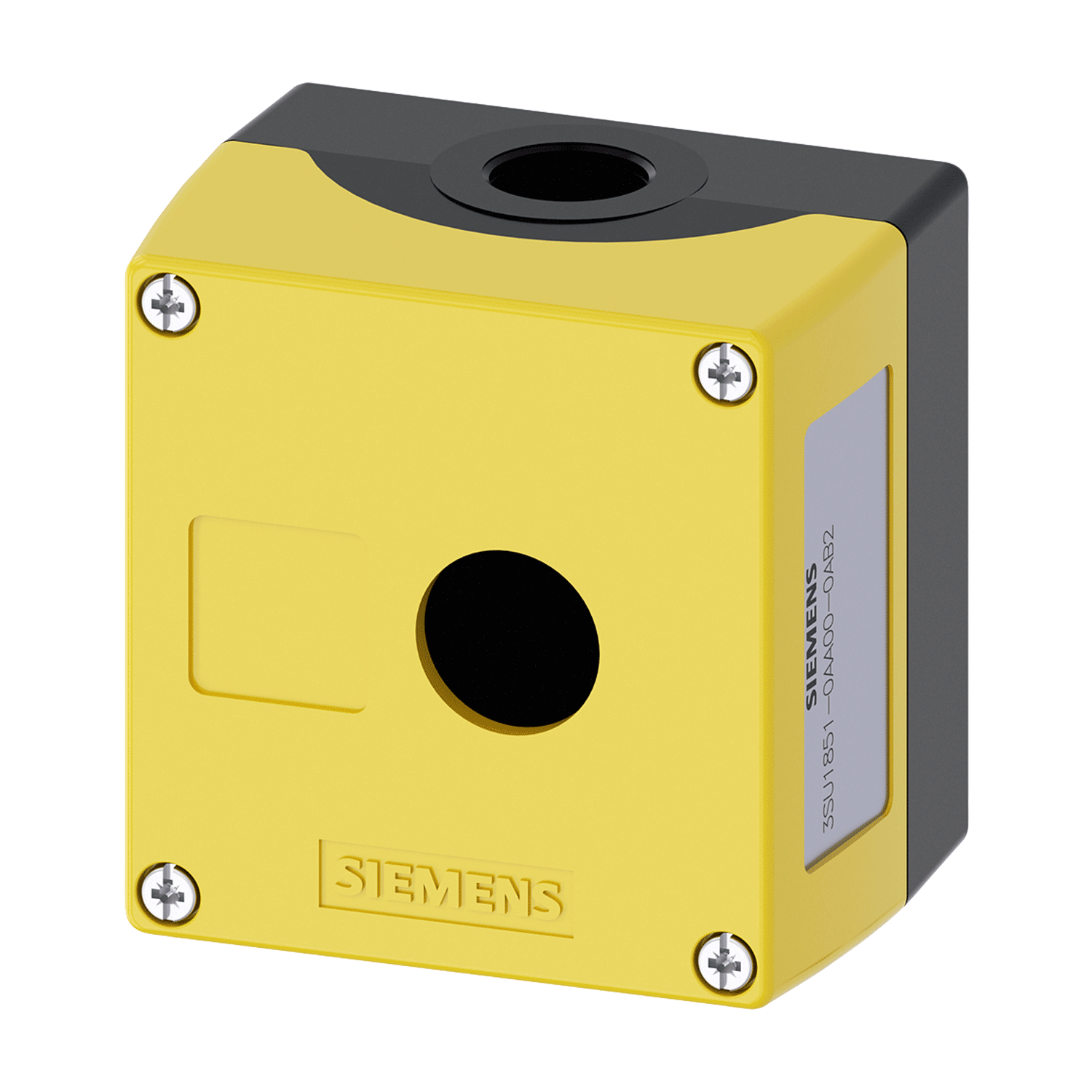 Imagen de CAJA PARA AP. DE MANDO AMARILLA 22MM CAJA DE METAL 1 PUNTO DE MANDO