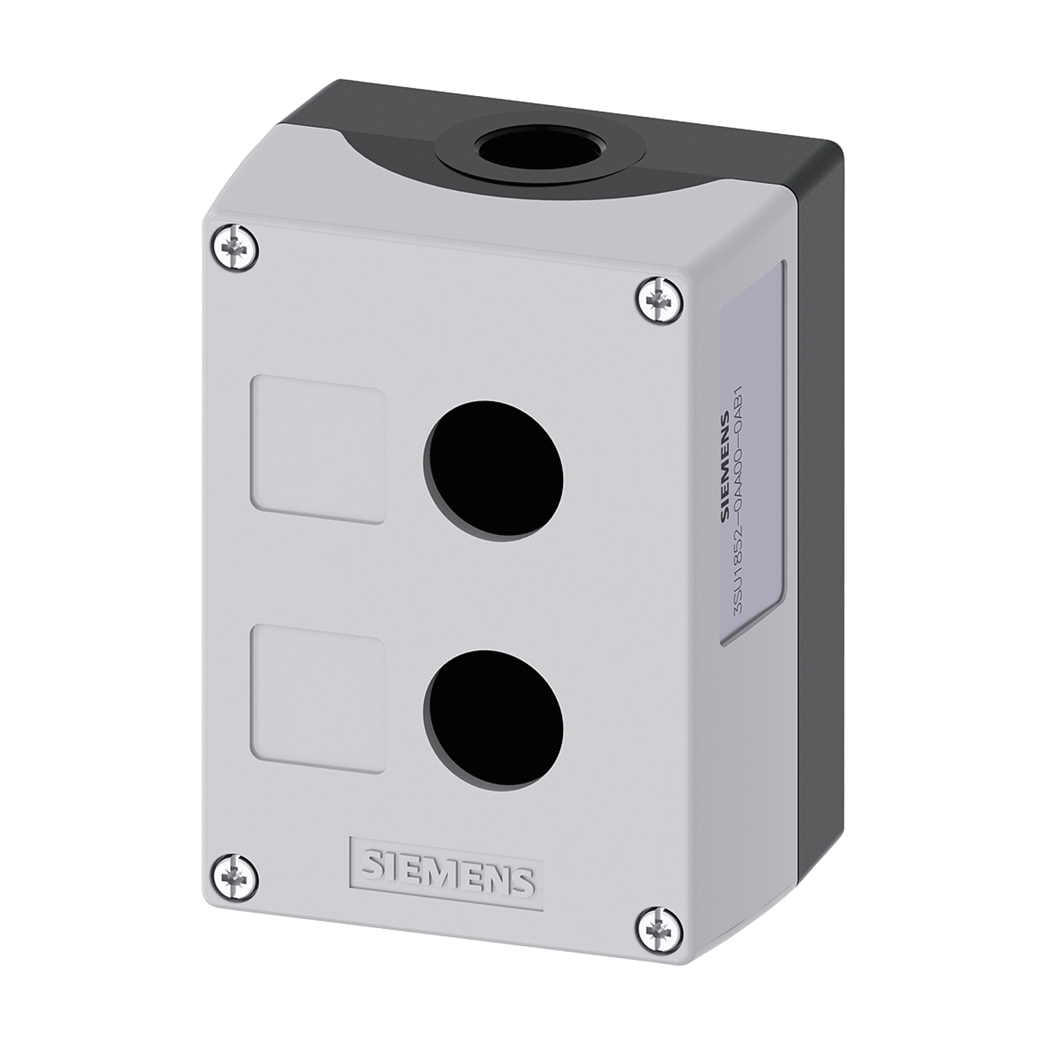 Imagen de CAJA BOTONERA DE MANDO 22MM DE METAL GRIS 2 PERFORACIONES
