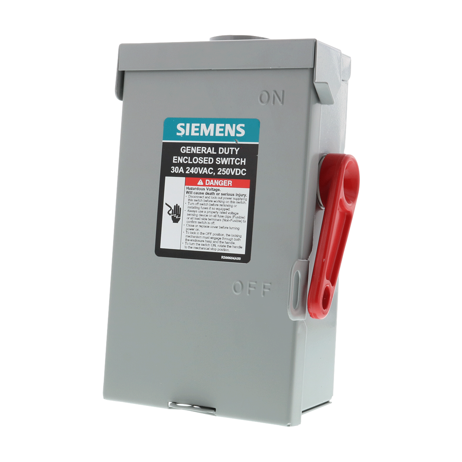 Imagen de INT DE SEGURIDAD 2 X 30 AMP 127/240 V N3R C/PORTA FUSIBLE  GF221NR