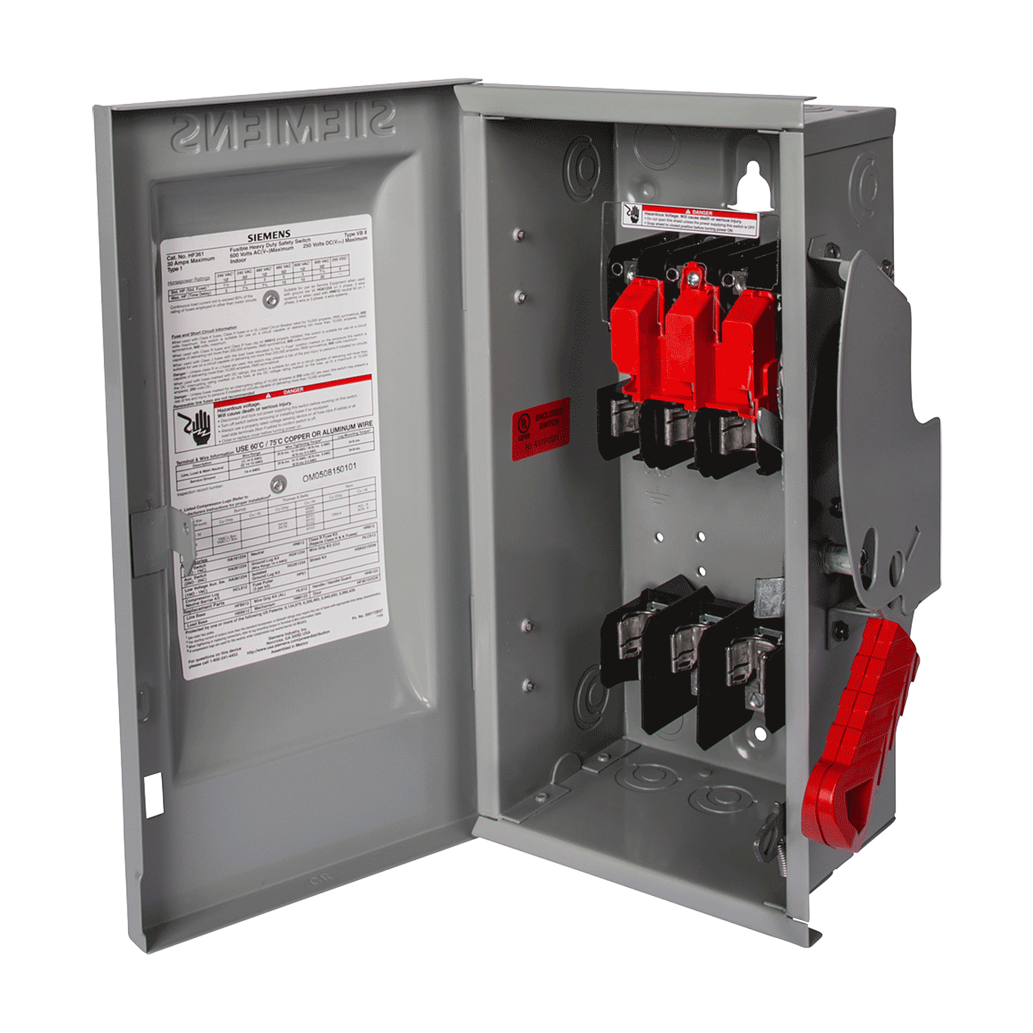 Imagen de INTERRUPTOR DE SEGURIDAD 3 X 100A 600V NEMA 3R C/PORTA FUSIBLE