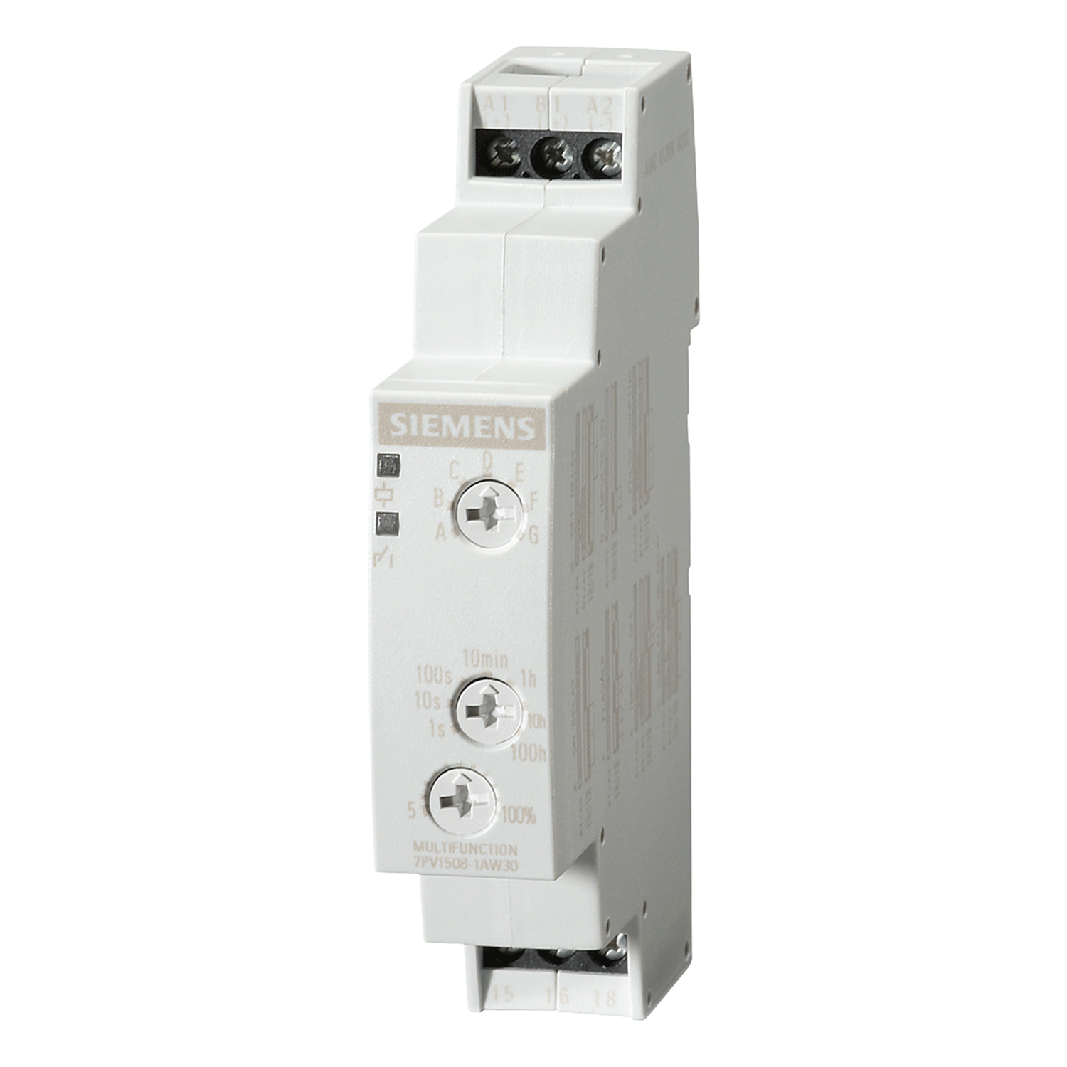 Imagen de RELEVADOR DE TIEMPO COMPACTO 7 FUNCIONES 0.05S A 100H 12-240V AC/DC