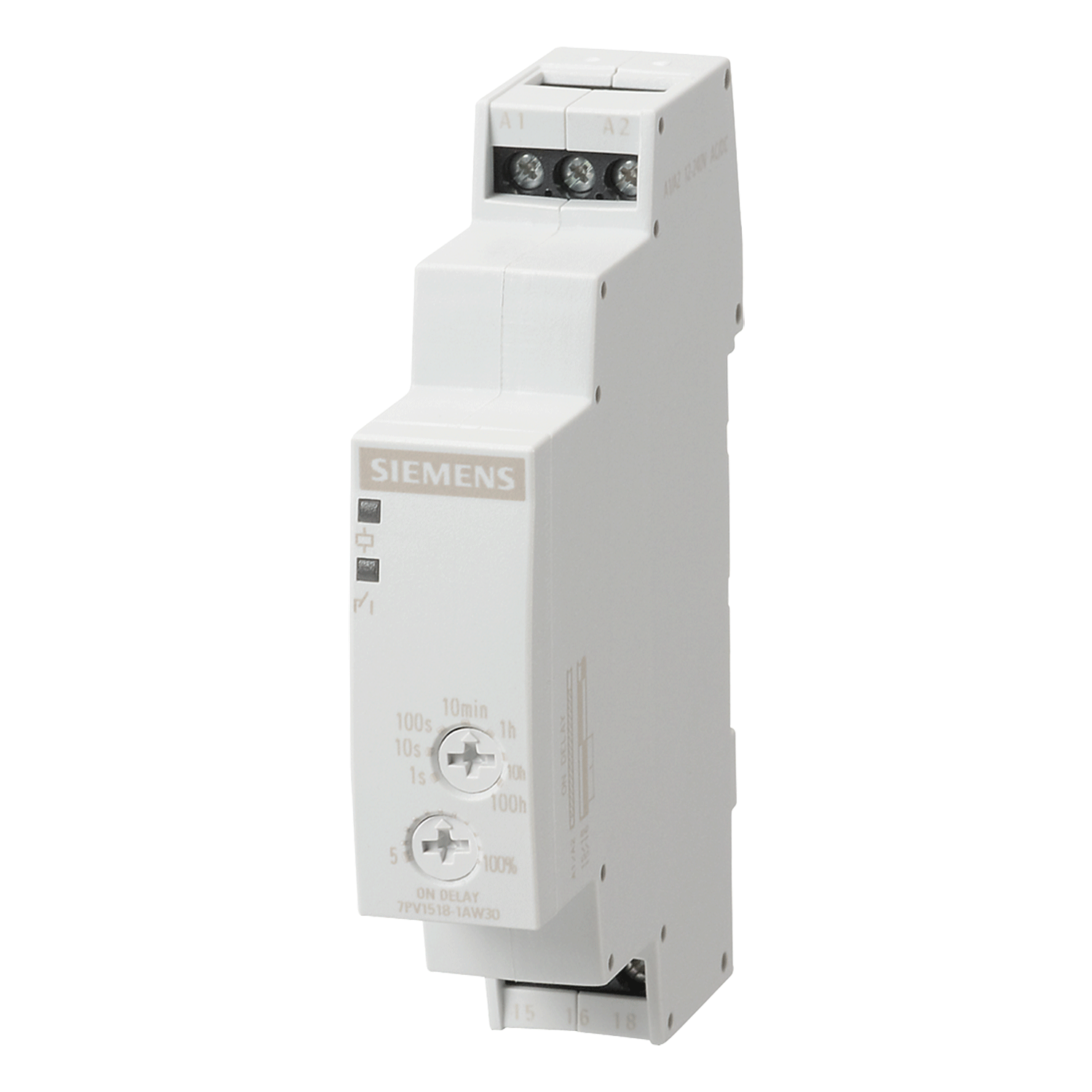 Imagen de RELEVADOR DE TIEMPO COMPACTO RETARDO A LA EXCITACION 0.05S A 100H 12-240V AC/DC