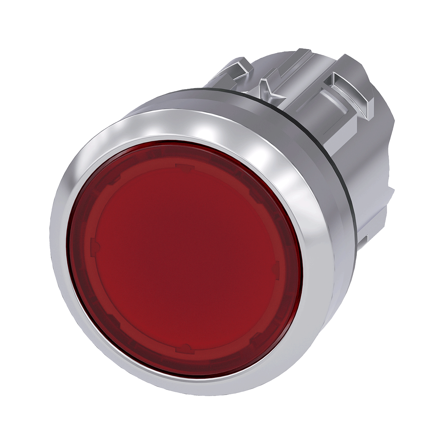 Imagen de BOTON PULSADOR ILUMINADO ROJO 22MM METALICO