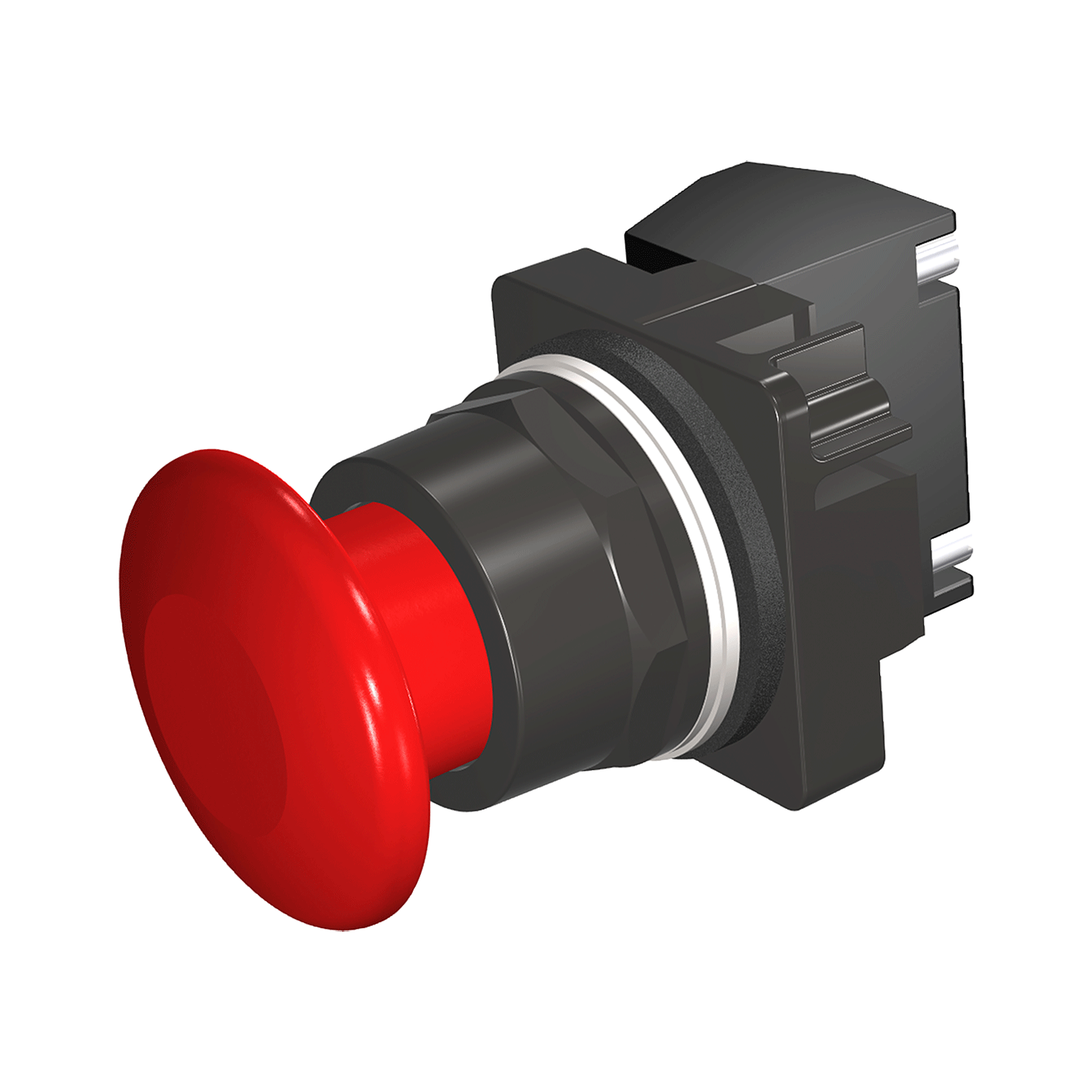 Imagen de BOTON HONGO ROJO 30MM 2 POSICIONES MANTENIDO 1NA-1NC EPOXI ANTICORROSION NEMA 3R,4X,12