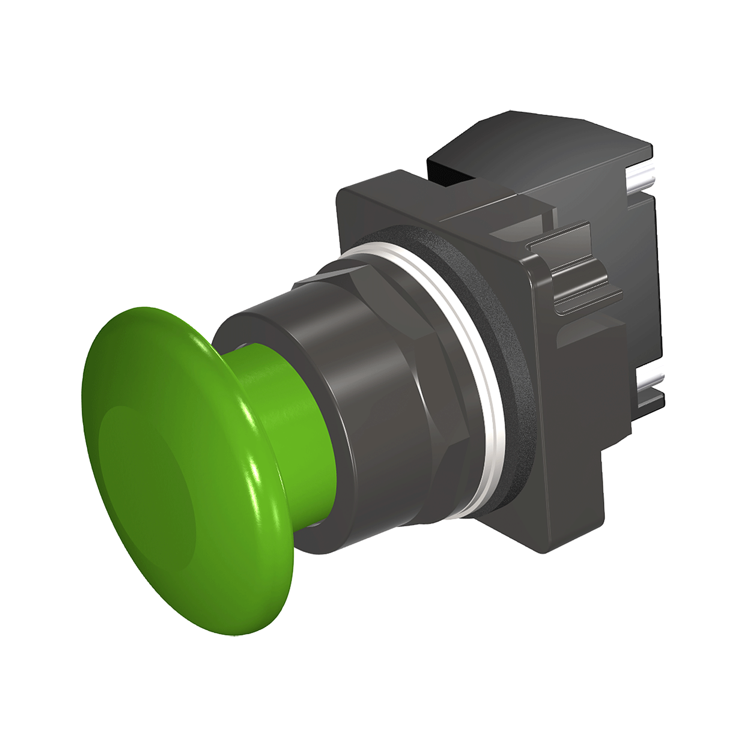 Imagen de BOTON HONGO VERDE 30MM 2 POSICIONES MANTENIDO 1NA-1NC EPOXI ANTICORROSION NEMA 3R,4X,12