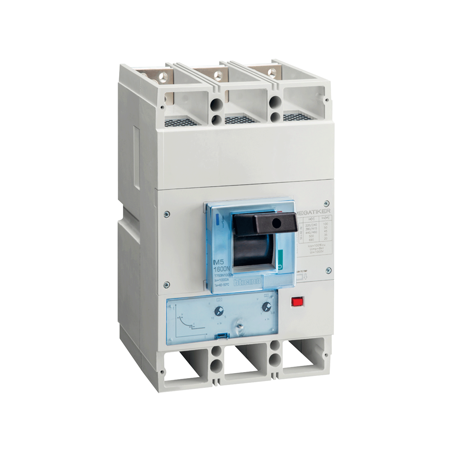 Imagen de INTERRUPTOR TERMOMAGNETICO M5 1600N, 3 POLOS, 1000 A