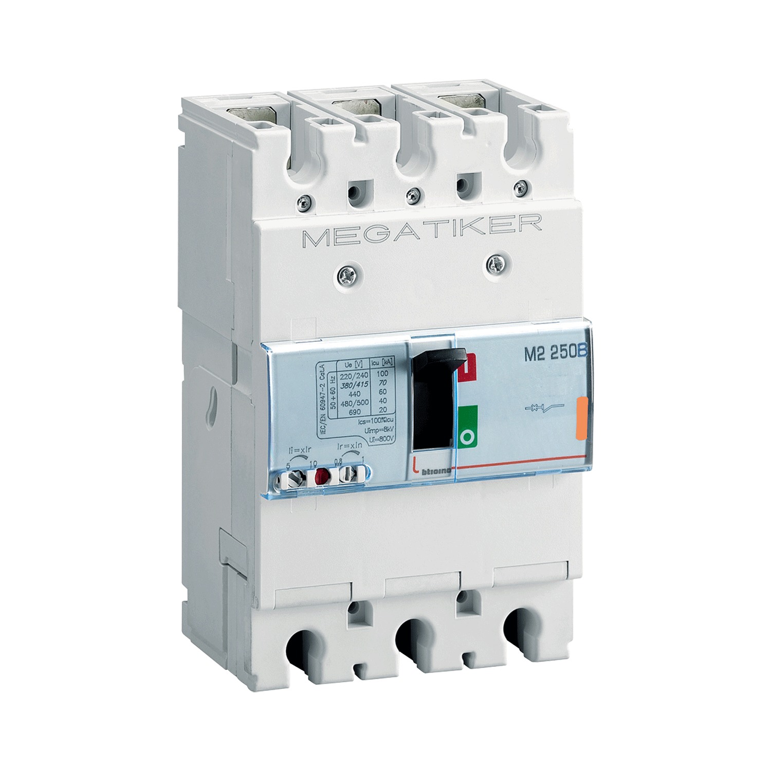 Imagen de INTERRUPTOR M2 250B 3X250A 40KA/220, 20KA/440, 10KA/480V MEGATIKER