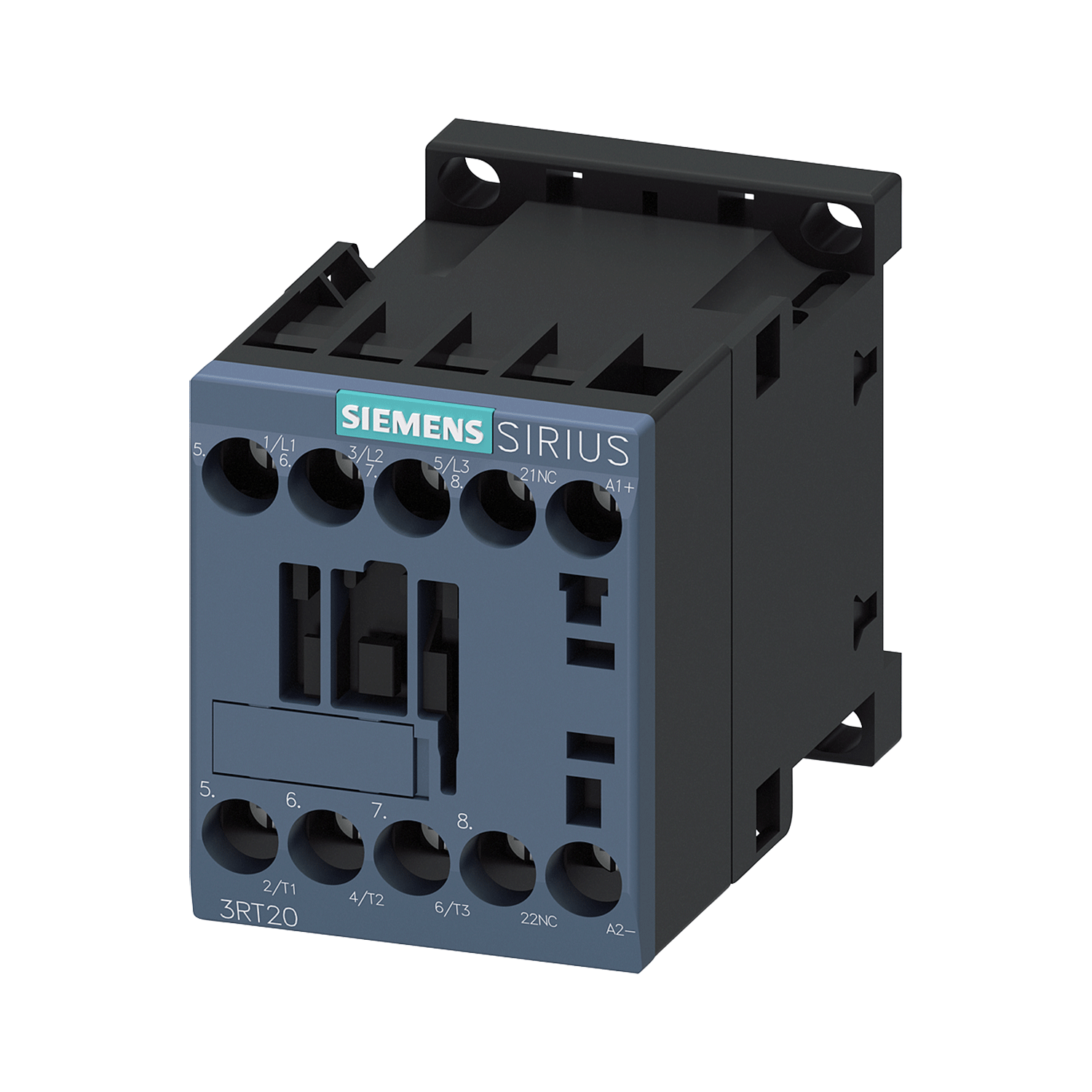 Imagen de CONTACTOR SIRIUS 3RT2017 S00 3HP 220V, 7.5HP 440V, 12A BOBINA 24V DC 1NC