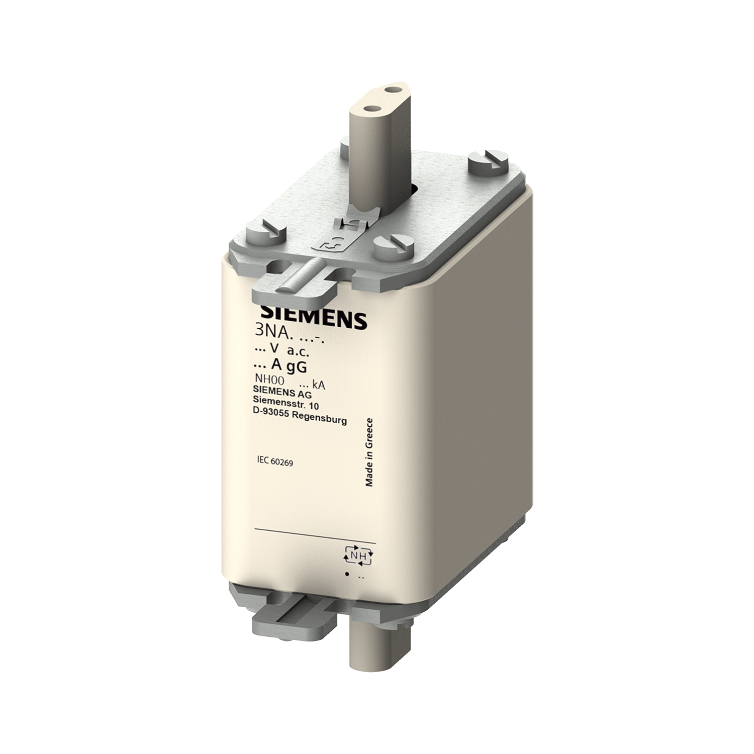 Imagen de FUSIBLE NH 3NA3 832 125 AMP TAMAÑO 00