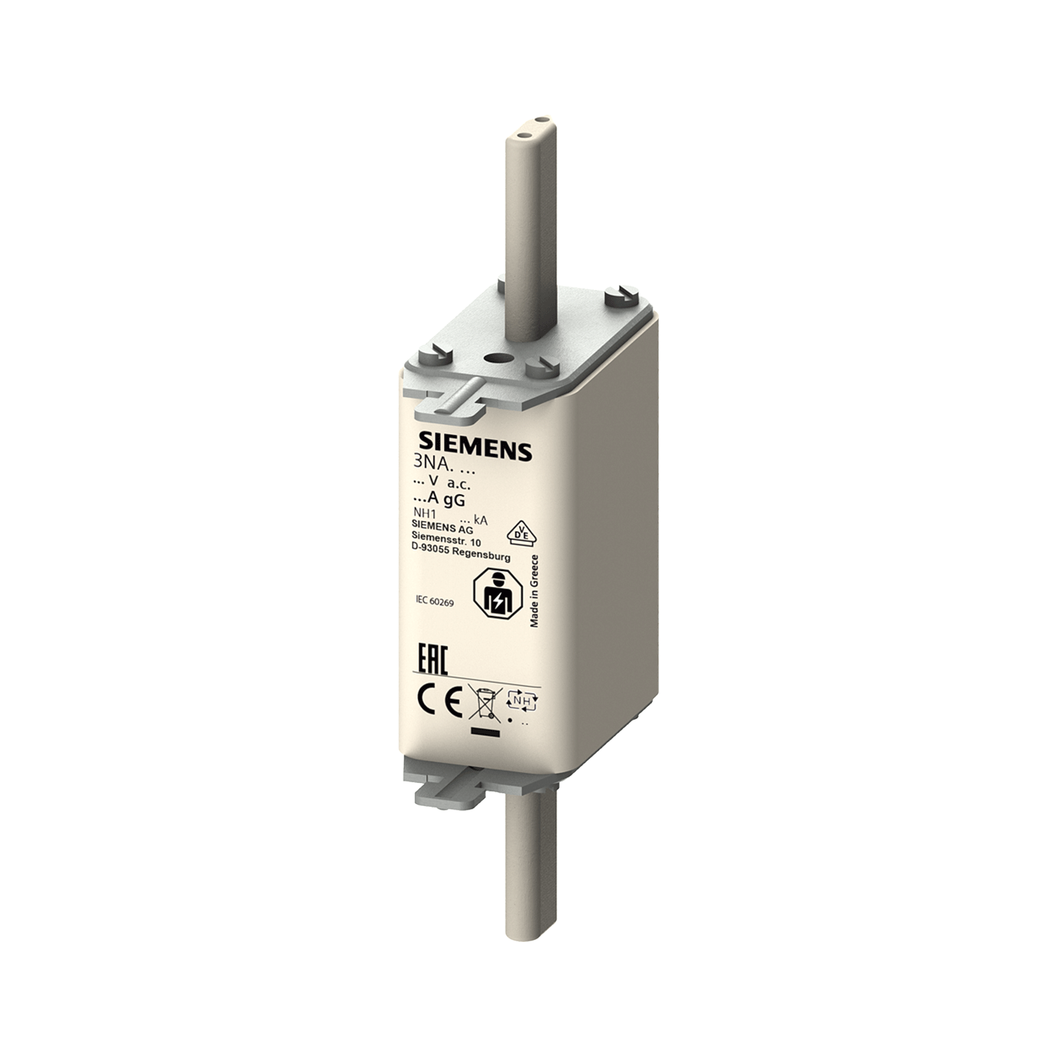 Imagen de FUSIBLE NH 3NA3 132 125 AMP TAMAÑO 1