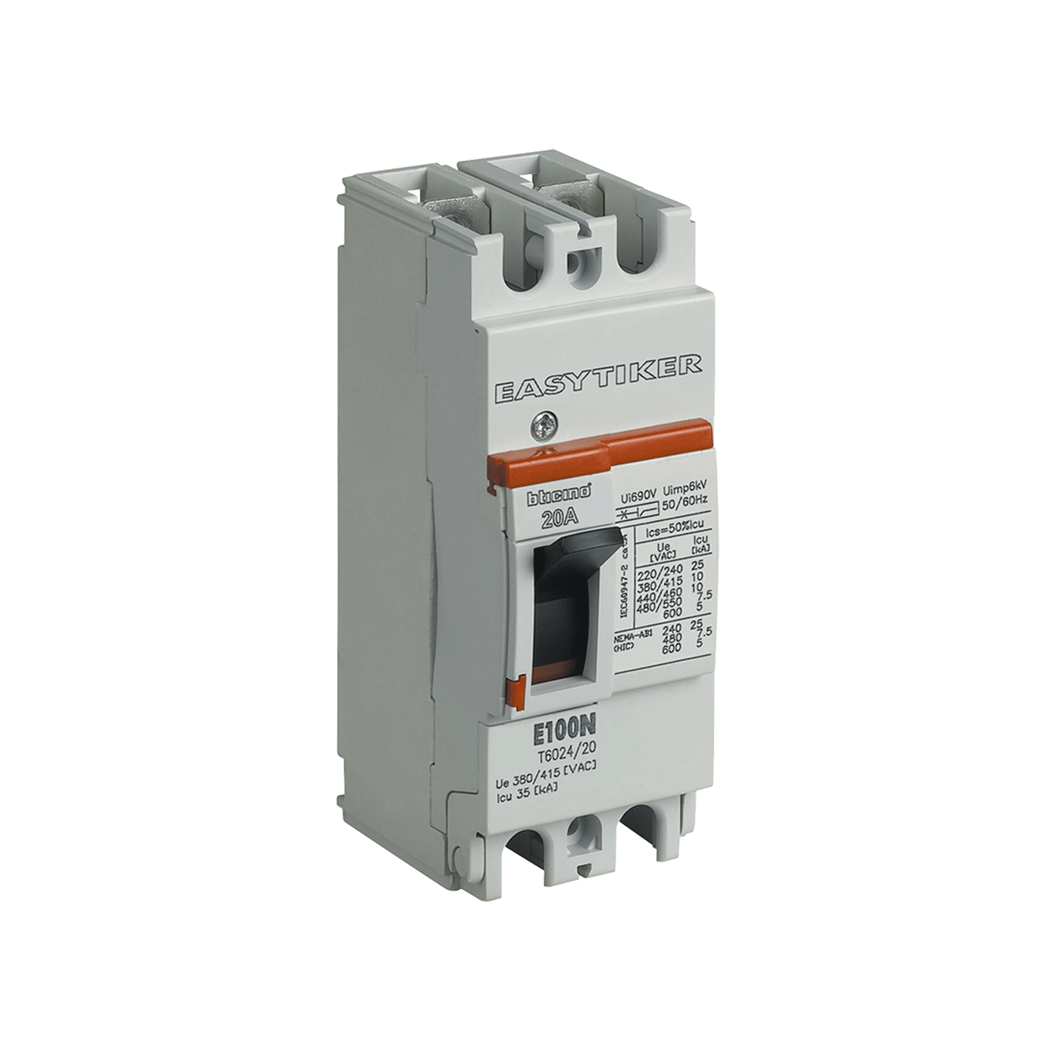 Imagen de INTERRUPTOR E100H 2X30A 60KA/220, 20KA/480V EASYTIKER