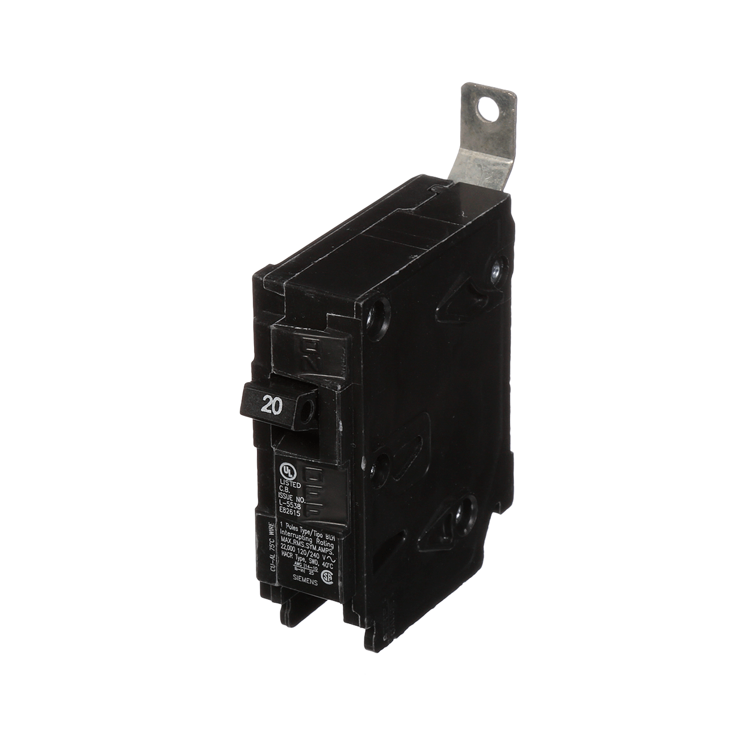 Imagen de PASTILLA INTERRUPTOR BLH 1X20A 22KA 120/240V