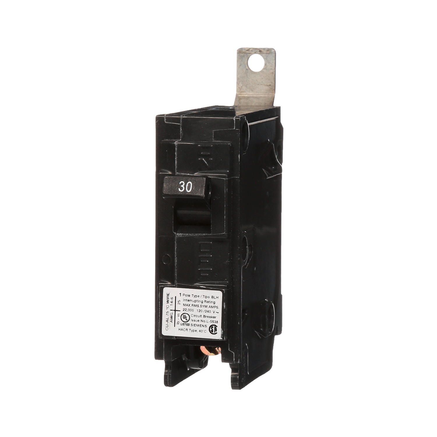 Imagen de PASTILLA INTERRUPTOR BLH 1X30A 22KA 120/240V