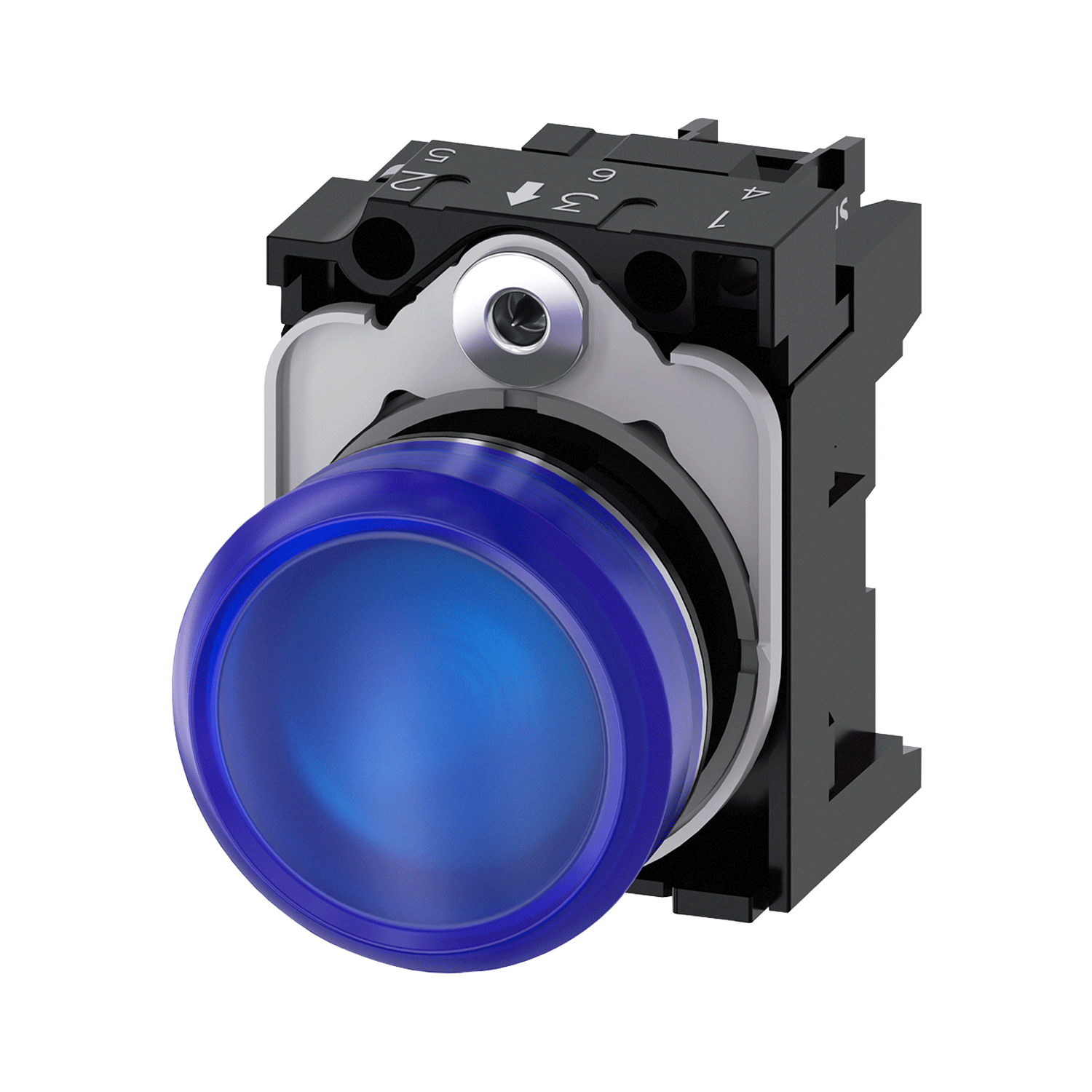 Imagen de LAMPARA DE SEÑALIZACIÓN AZUL 24V AC/DC 22MM METAL LED INTEGRADO