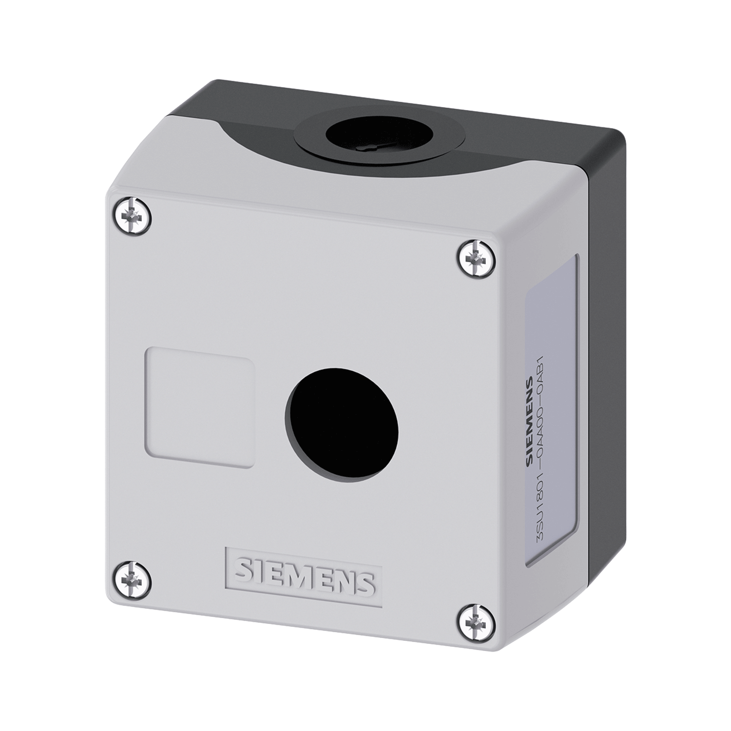 Imagen de CAJA BOTONERA DE MANDO 22MM REDONDOS PLASTICO GRIS 1 PERFORACION
