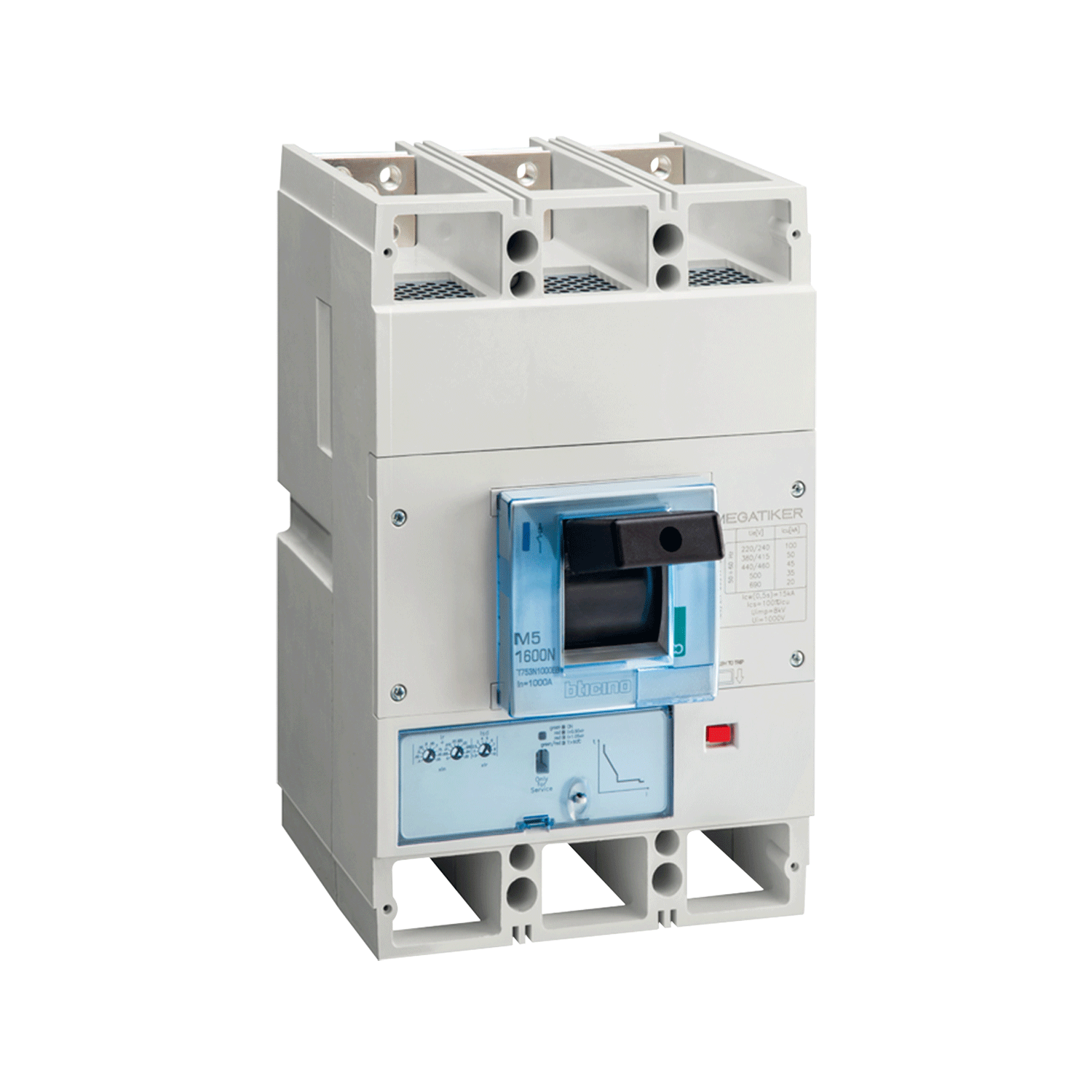 Imagen de INTERRUPTOR M5 1600N 3X500A 100KA/220, 45KA/440, 35KA/480V MEGATIKER