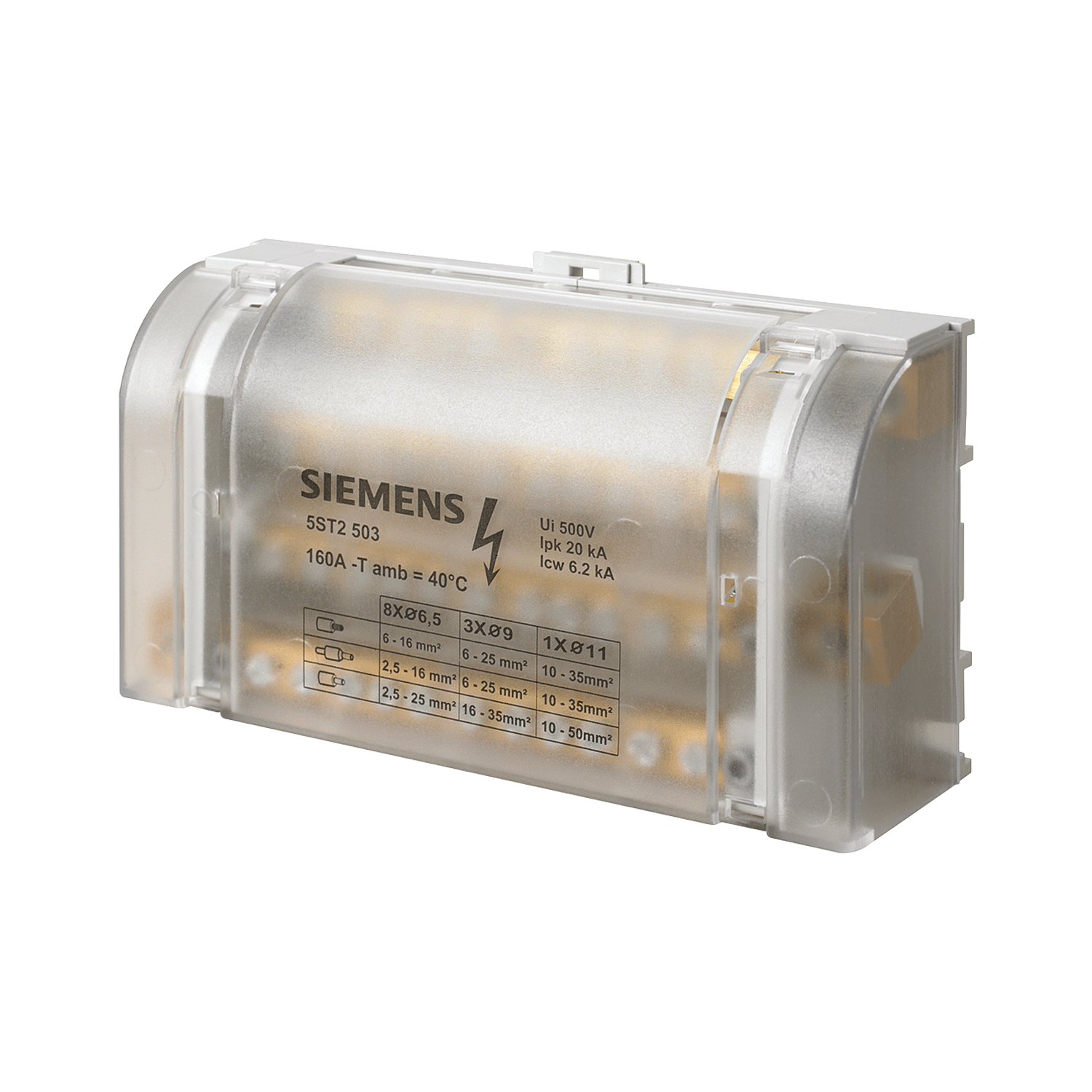 Imagen de BLOQUE DE DISTRIBUCION 160 A 500V 4 POLOS