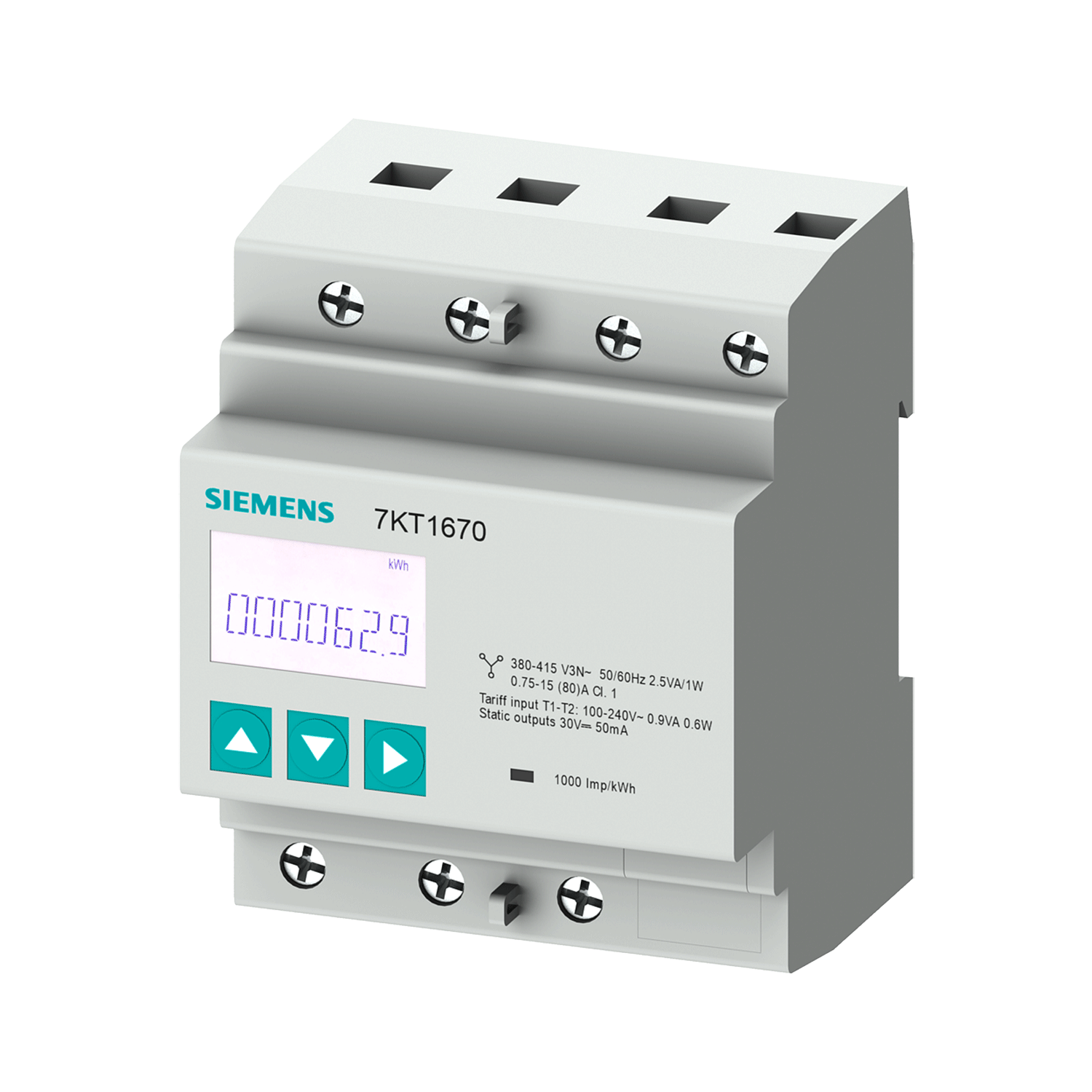 Imagen de SENTRON APARATO DE MEDIDA 7KT PAC 1600 LCD L-L 400V, L-N 230V 80A