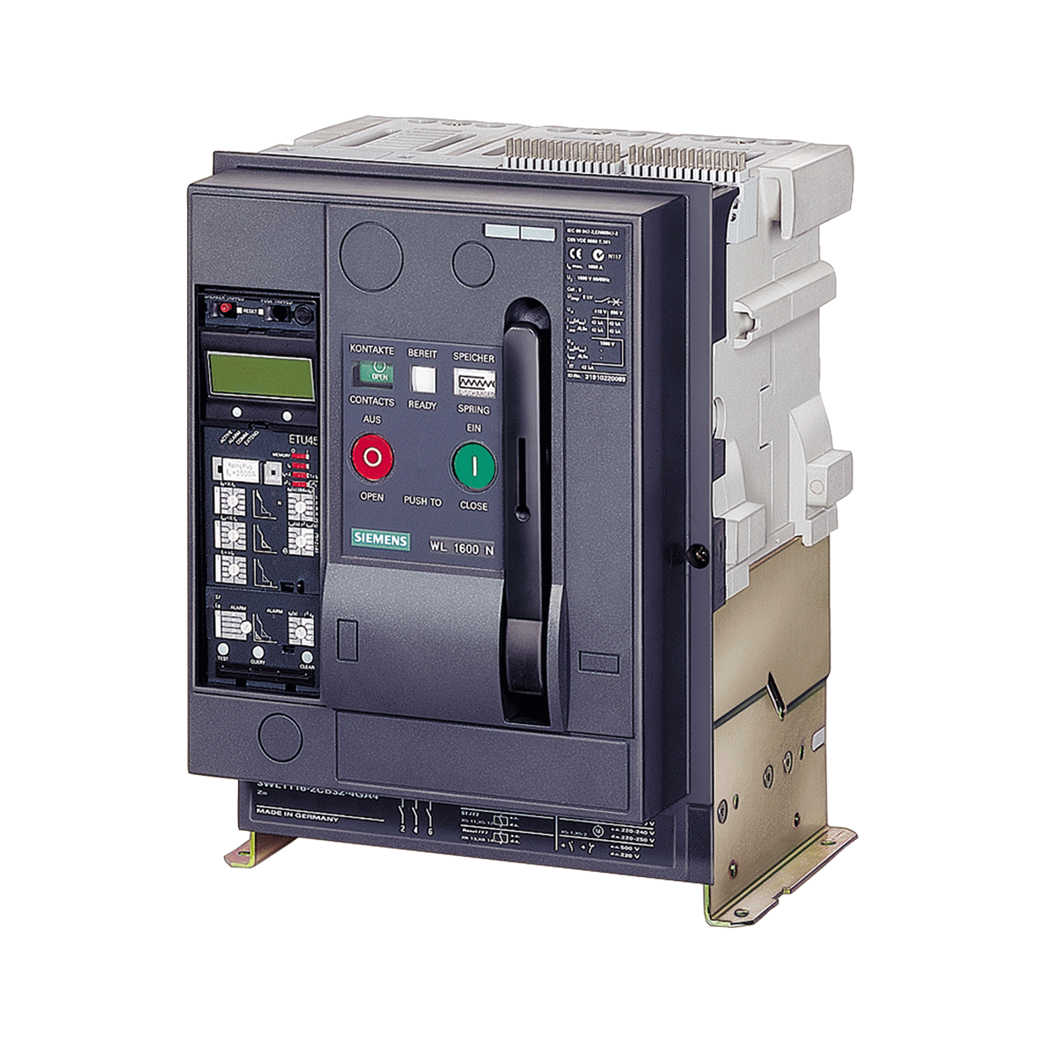 Imagen de INTERRUPTOR ELECTROMAGNETICO FIJO 3WL1 3X1250A 55KA/440, 42KA/600V