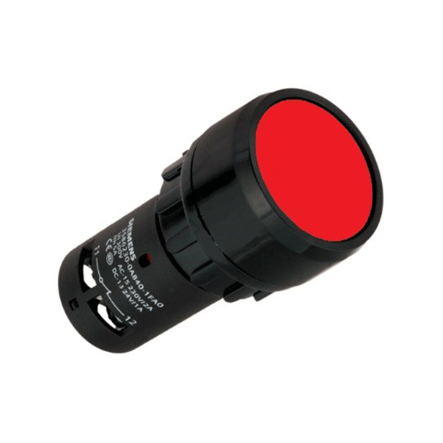 Imagen de BOTON PULSADOR ROJO 22MM 1NA+1NC PLASTICO