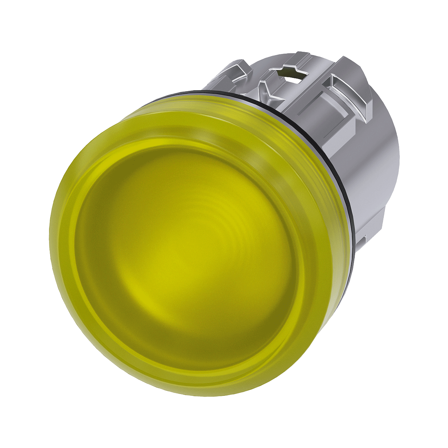 Imagen de LAMPARA DE SEÑALIZACION AMARILLO 22MM METAL LENTE LISA