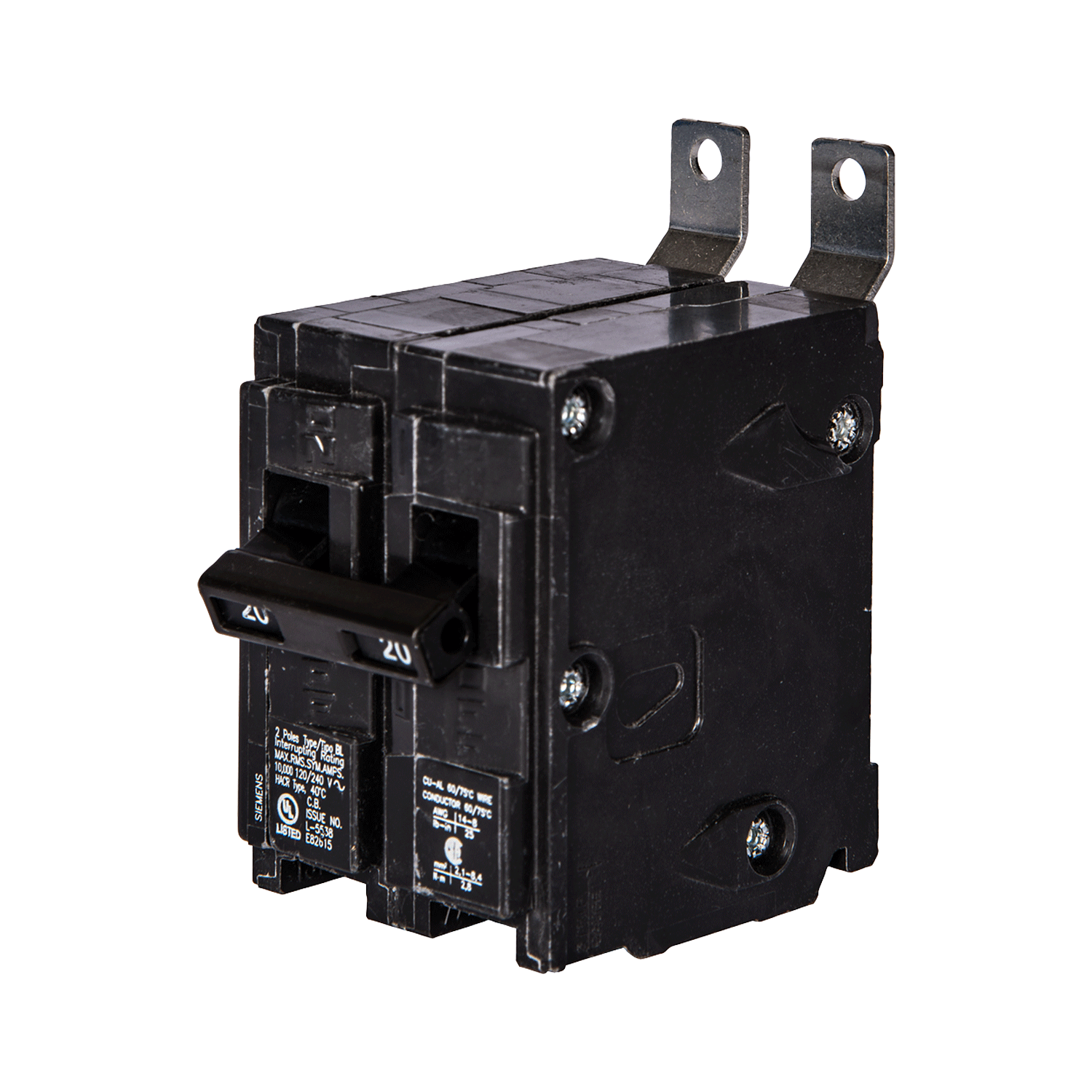 Imagen de PASTILLA INTERRUPTOR BL 2X20A 10KA 120/240V