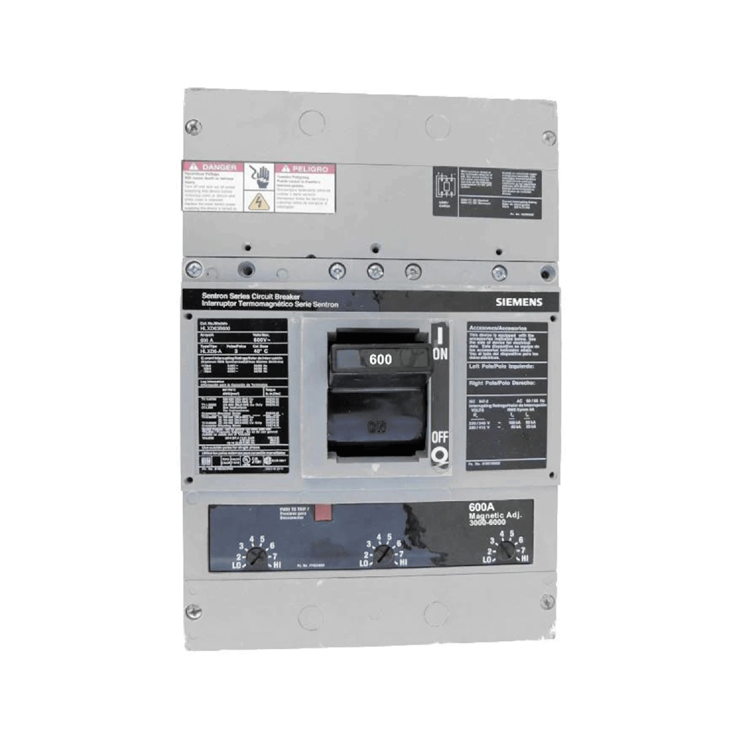 Imagen de INTERRUPTOR HLXD6 3X500A 100KA/240, 65KA/480, 35KA/600V