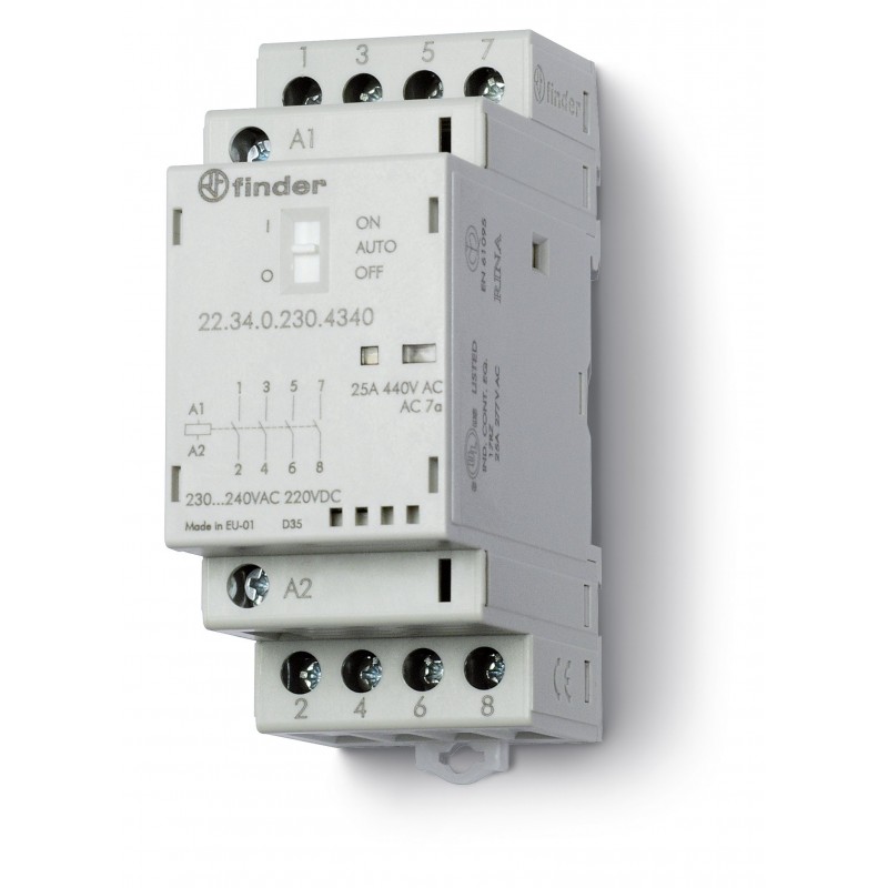 Imagen de CONTACTOR MODULAR (120V AC/DC) 25A 4NA 22.34.0.120.4340