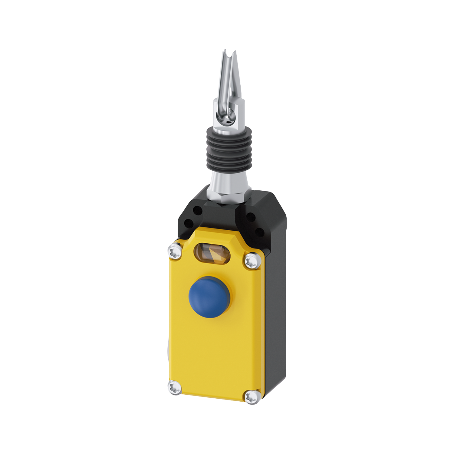 Imagen de INTERRUPTOR DE TIRON POR CABLE PARO DE EMERGENCIA IP65 TAPA AMARILLA 1NA+2NC PARA CABLES HASTA 5M