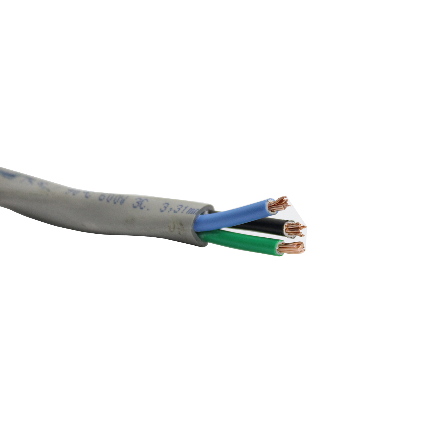 Imagen de CABLE MULTICONDUCTOR GRIS 3 X 18 AWG 16H PVC+PVC TC UV 600V CODIGO DE COLORES K2 VIAKON