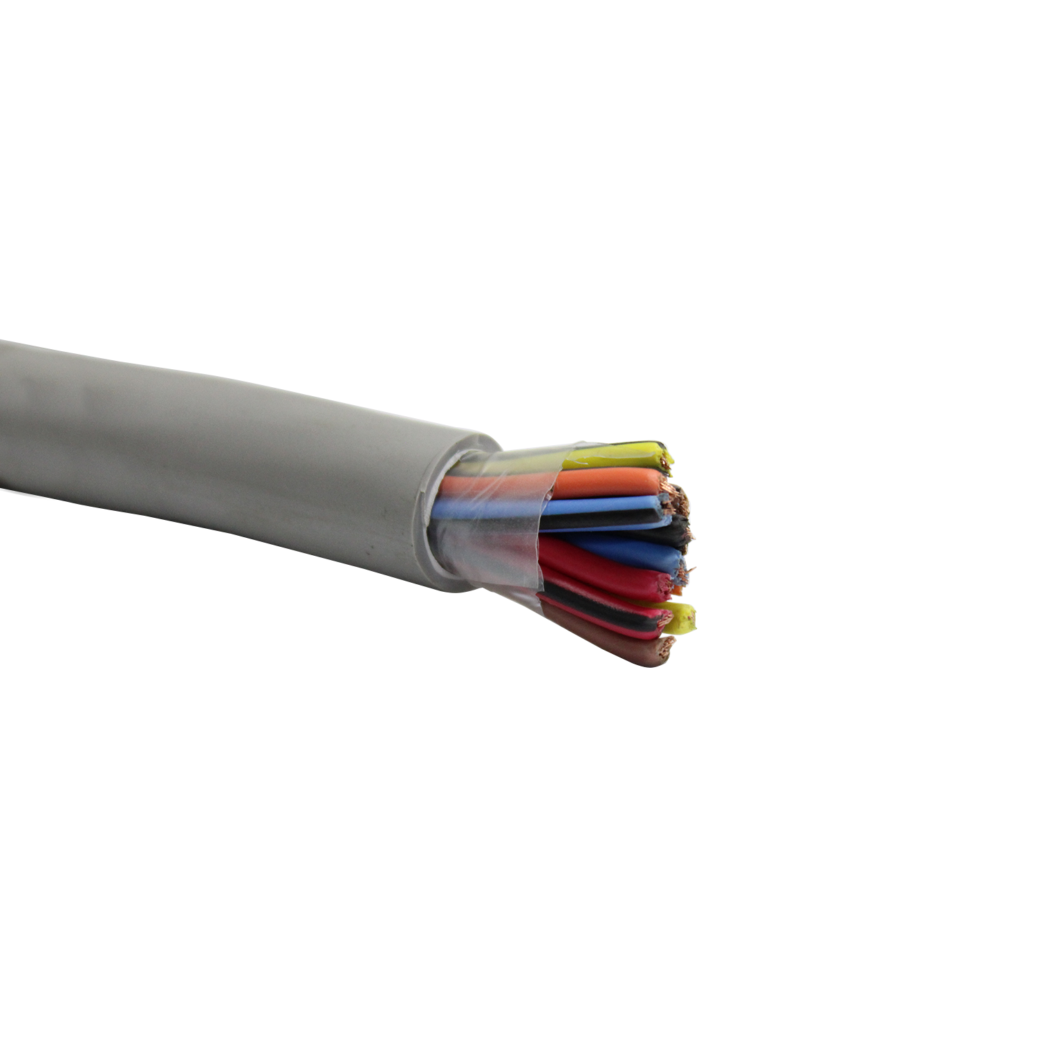 Imagen de CABLE MULTICONDUCTOR GRIS 12 X 18 AWG 16H PVC+PVC TC UV 600V CODIGO DE COLORES K2 VIAKON