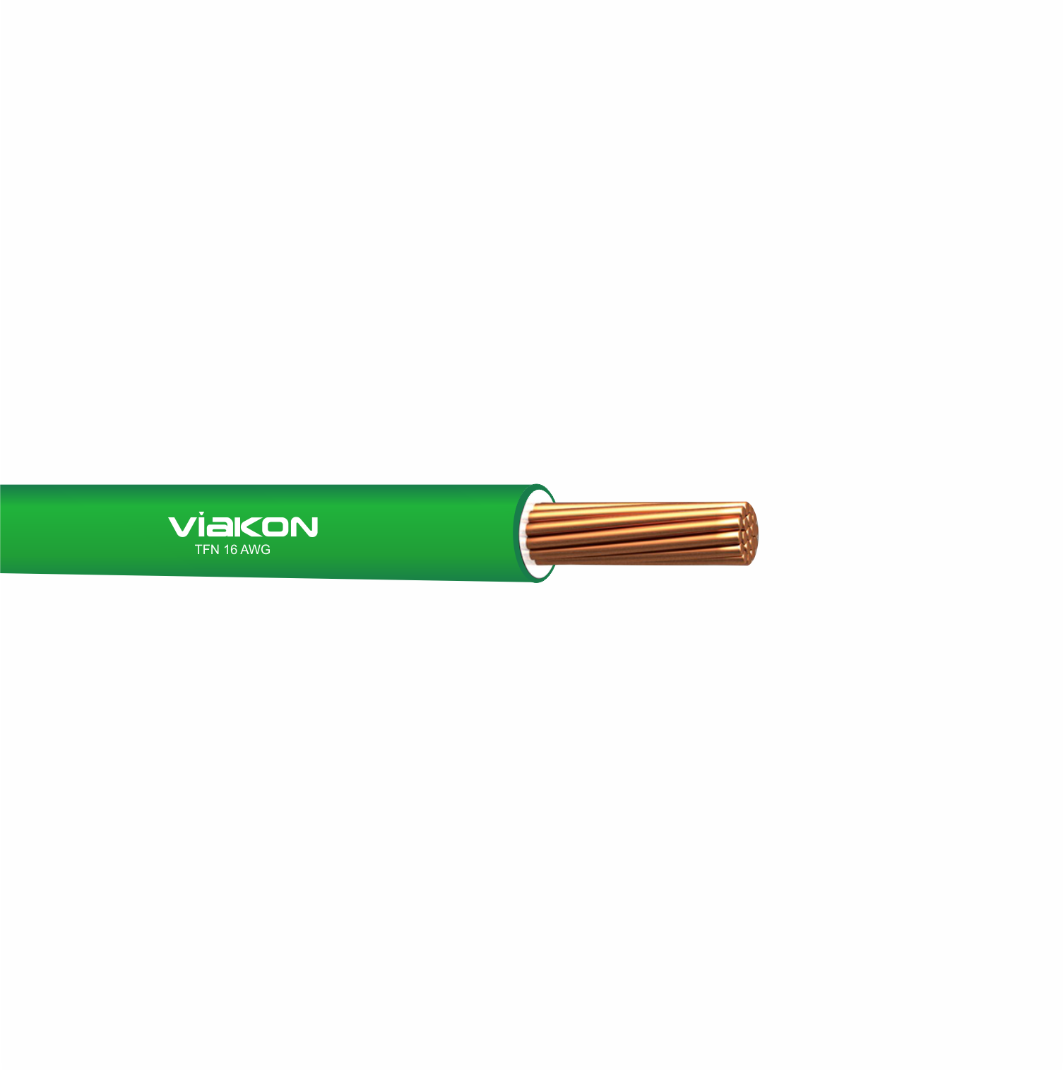 Imagen de CABLE TFN 16 AWG NYLON VERDE (VIAKON)