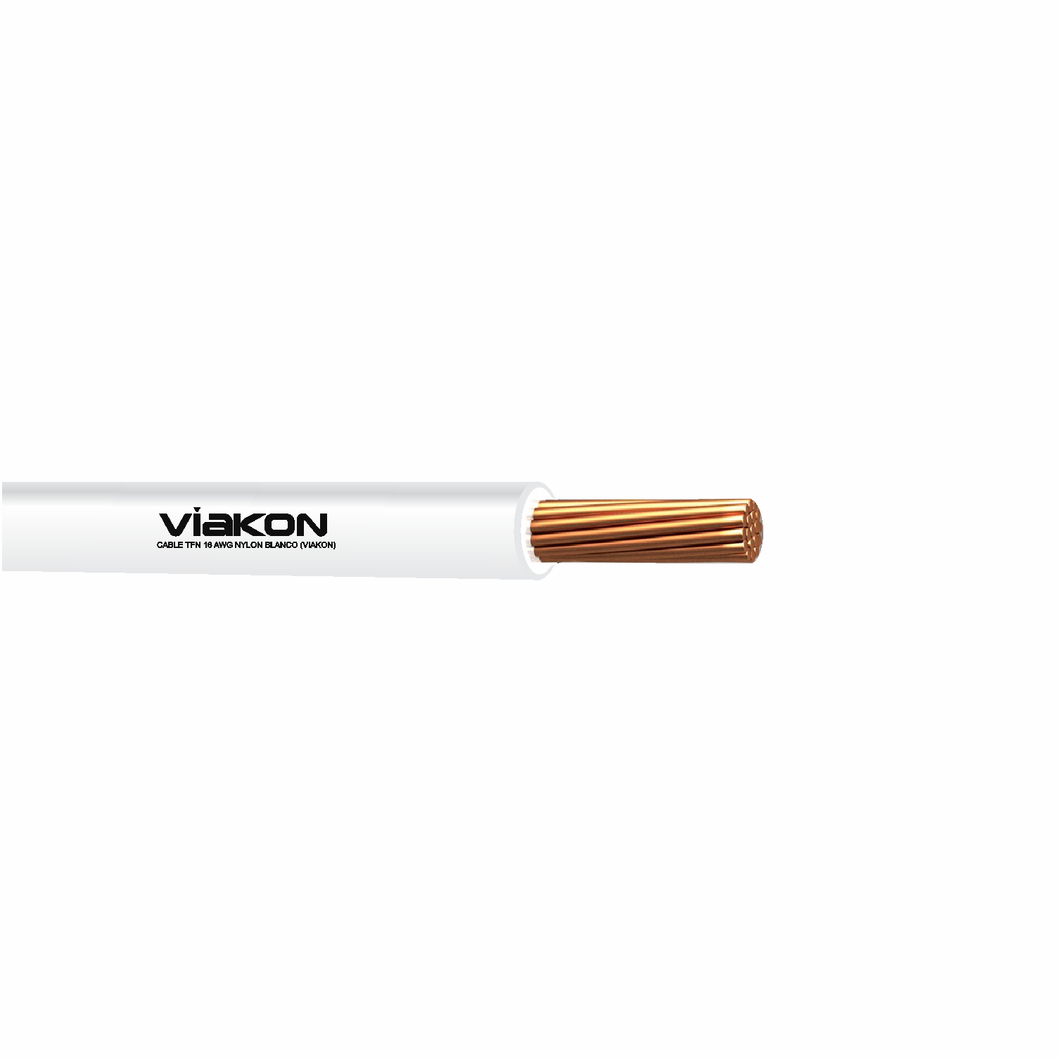 Imagen de CABLE TFN 16 AWG NYLON BLANCO (VIAKON)